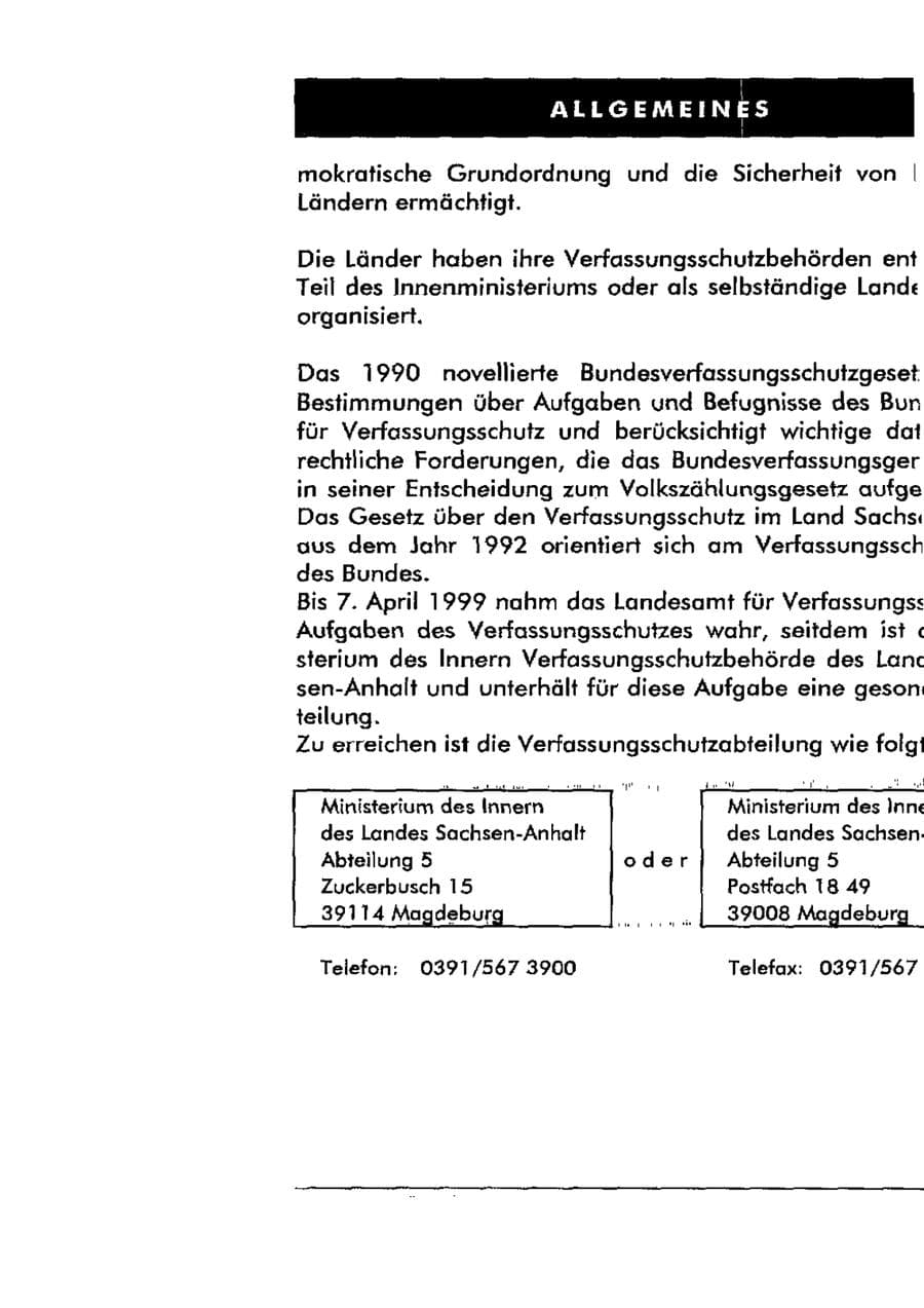 Seite 100 des Verfassungsschutzbericht 1998 Sachsen-Anhalt