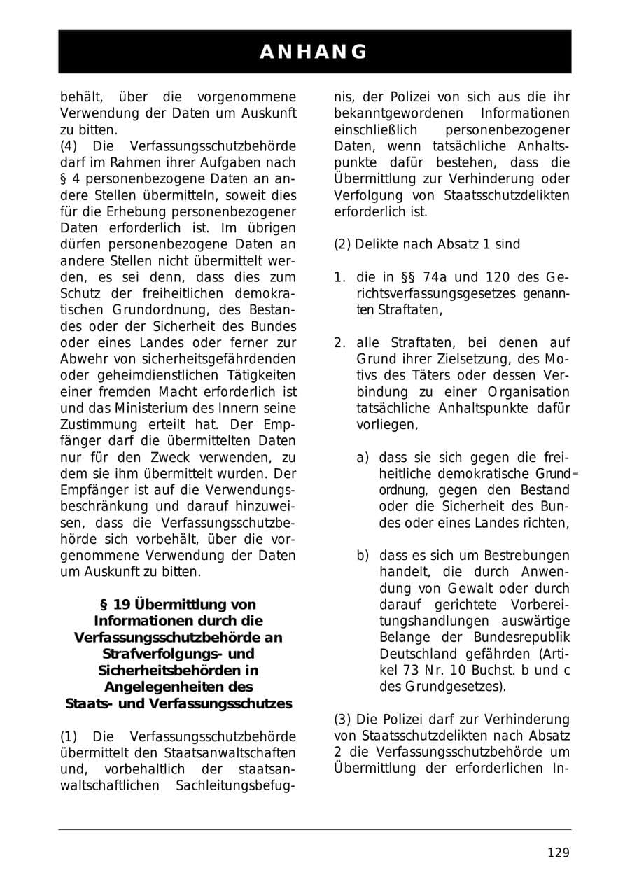 Seite 106 des Verfassungsschutzbericht 1999 Sachsen-Anhalt