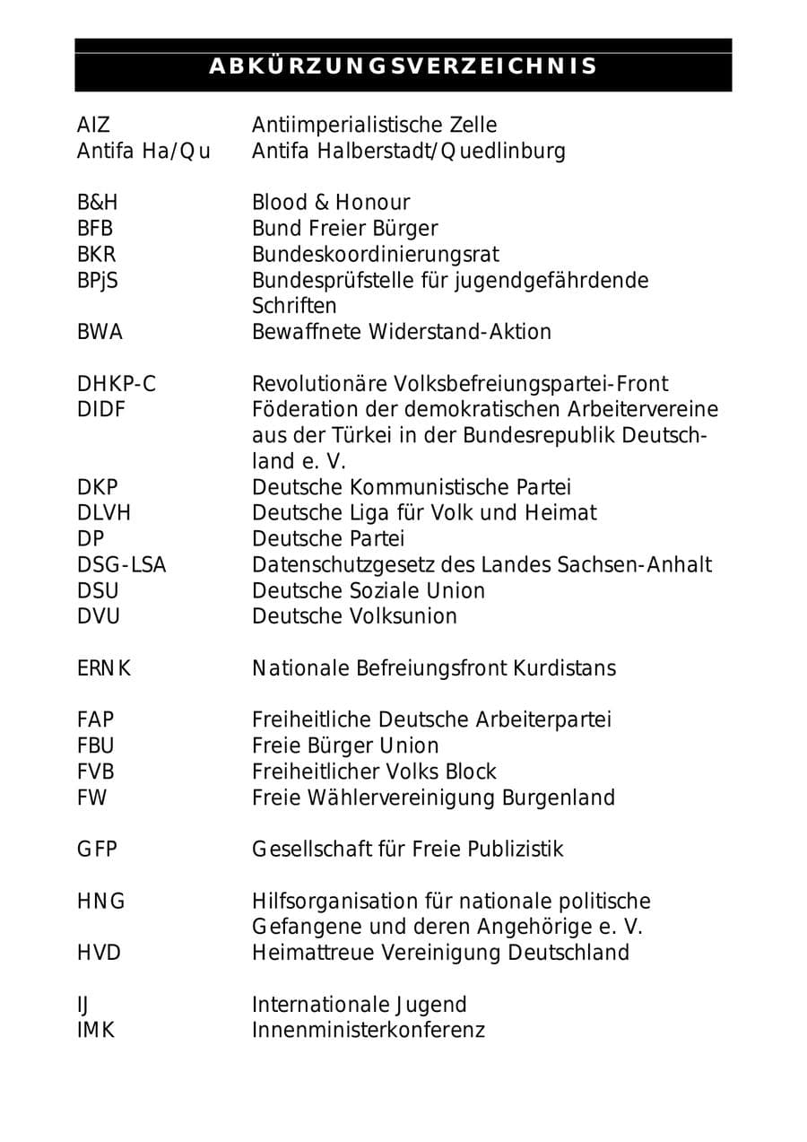 Seite 111 des Verfassungsschutzbericht 1999 Sachsen-Anhalt