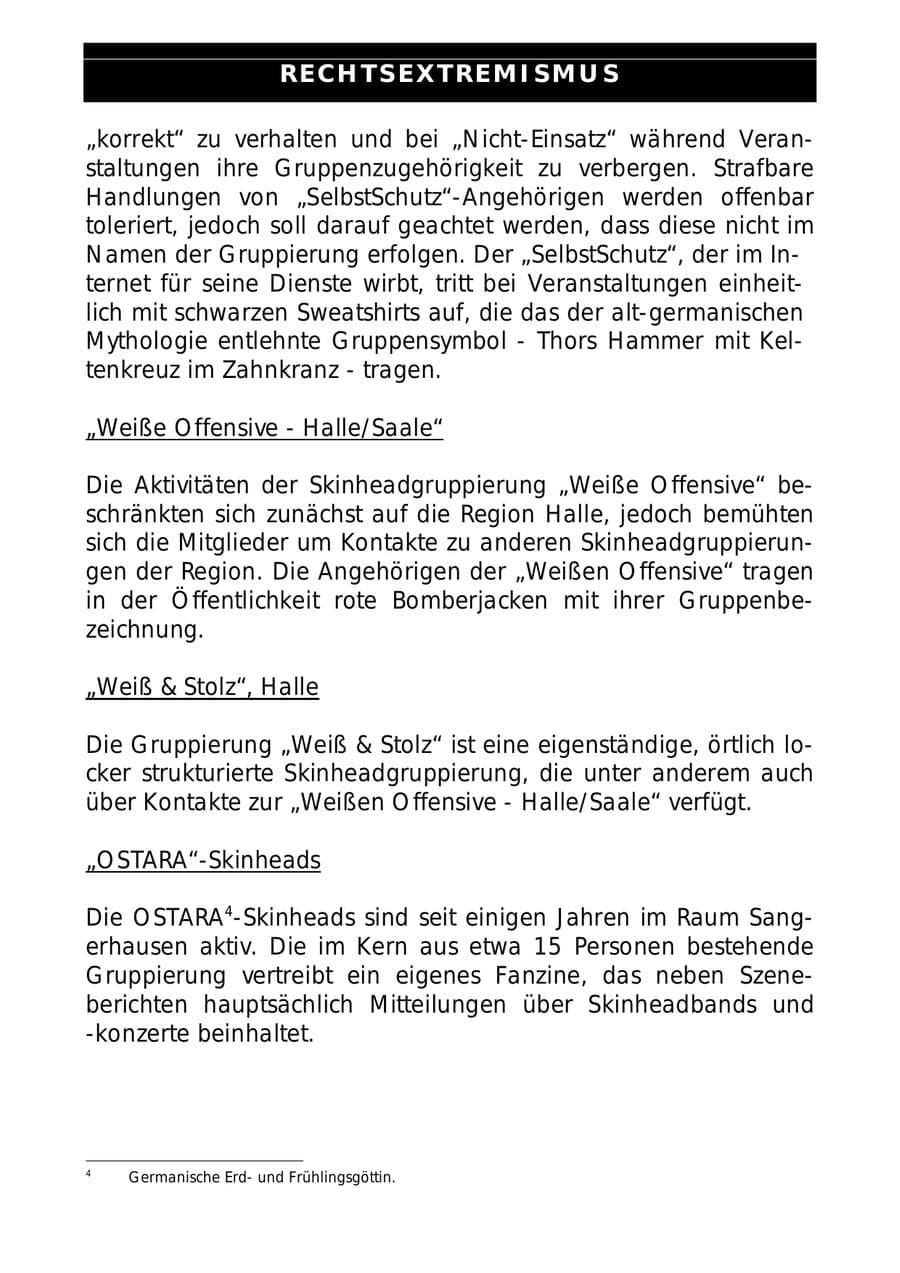 Seite 17 des Verfassungsschutzbericht 1999 Sachsen-Anhalt