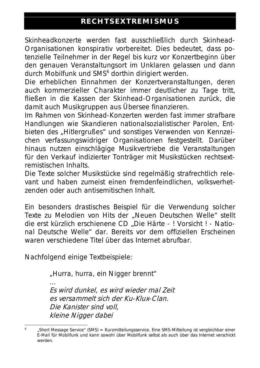 Seite 20 des Verfassungsschutzbericht 1999 Sachsen-Anhalt