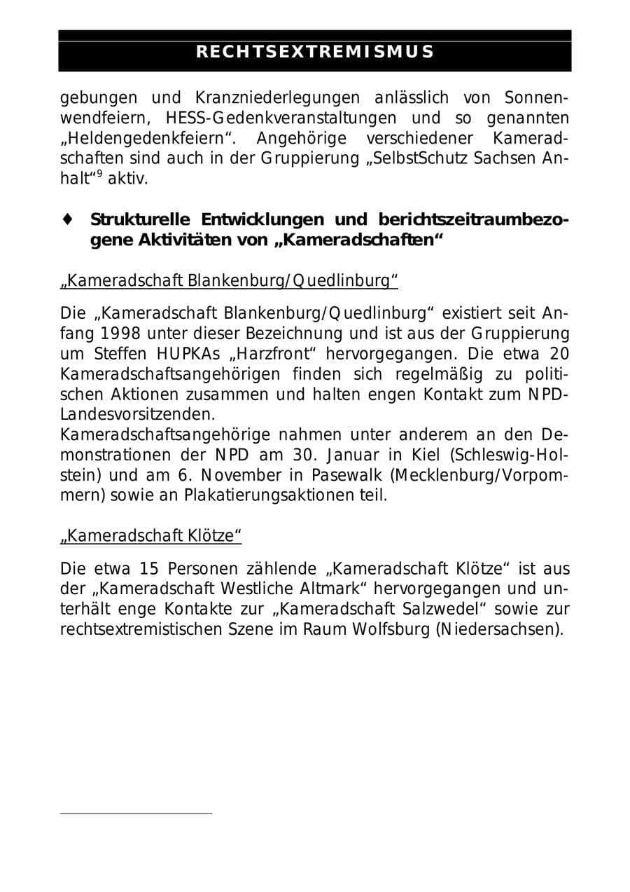 Seite 27 des Verfassungsschutzbericht 1999 Sachsen-Anhalt