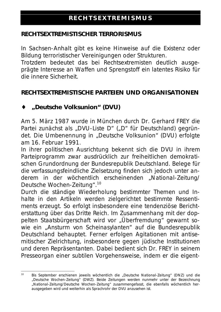 Seite 31 des Verfassungsschutzbericht 1999 Sachsen-Anhalt