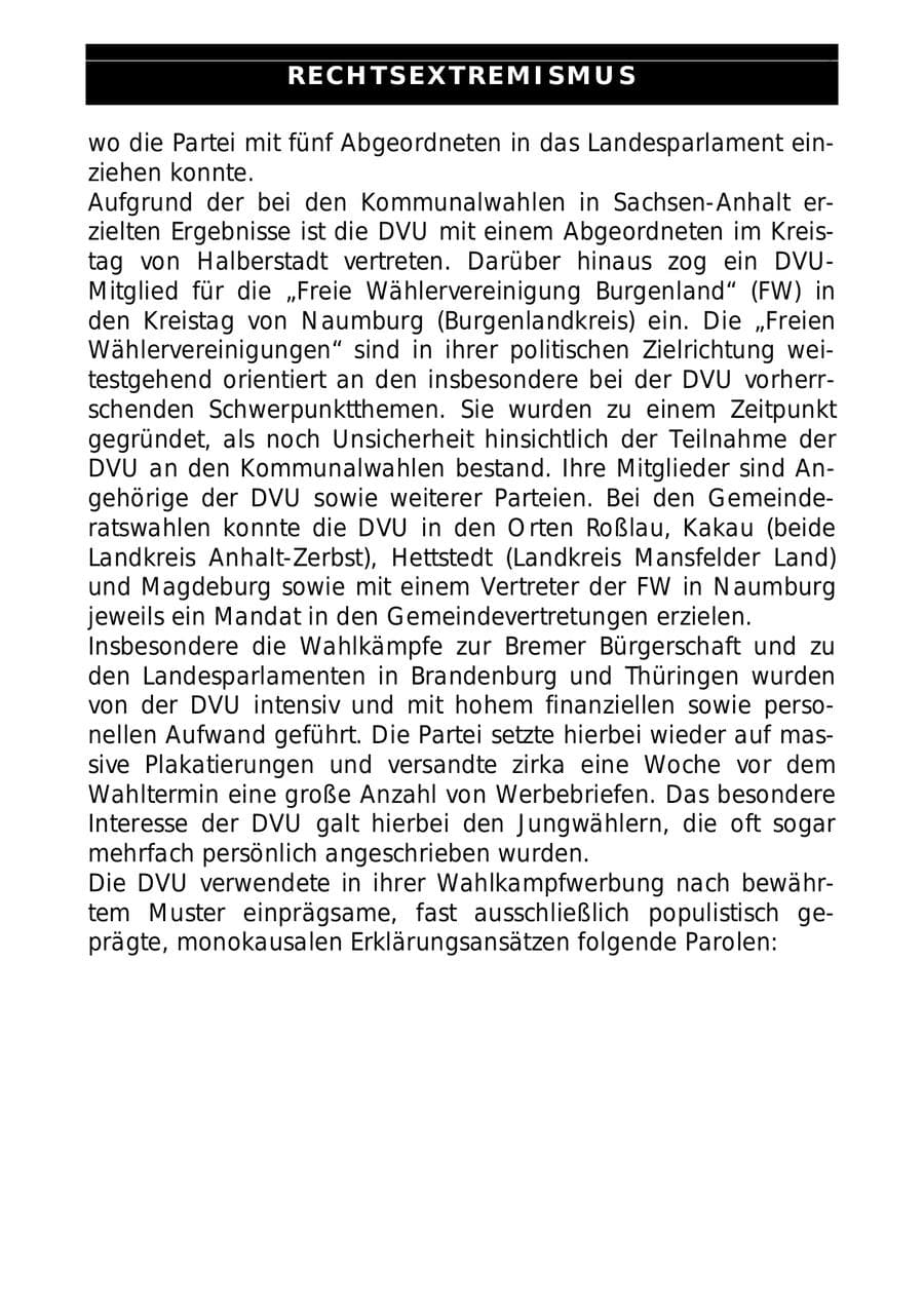 Seite 34 des Verfassungsschutzbericht 1999 Sachsen-Anhalt