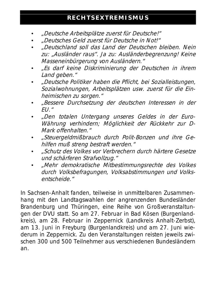 Seite 35 des Verfassungsschutzbericht 1999 Sachsen-Anhalt