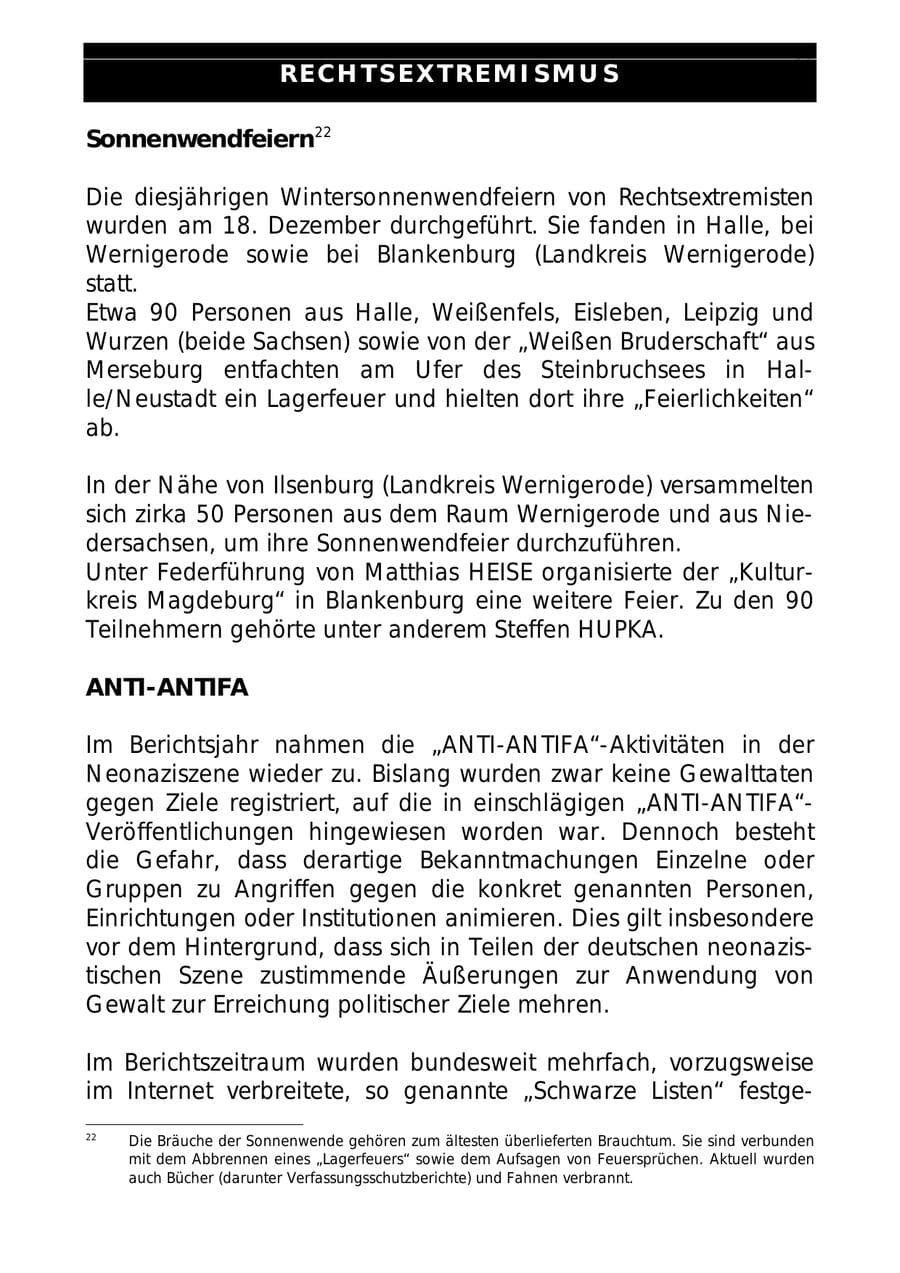 Seite 48 des Verfassungsschutzbericht 1999 Sachsen-Anhalt