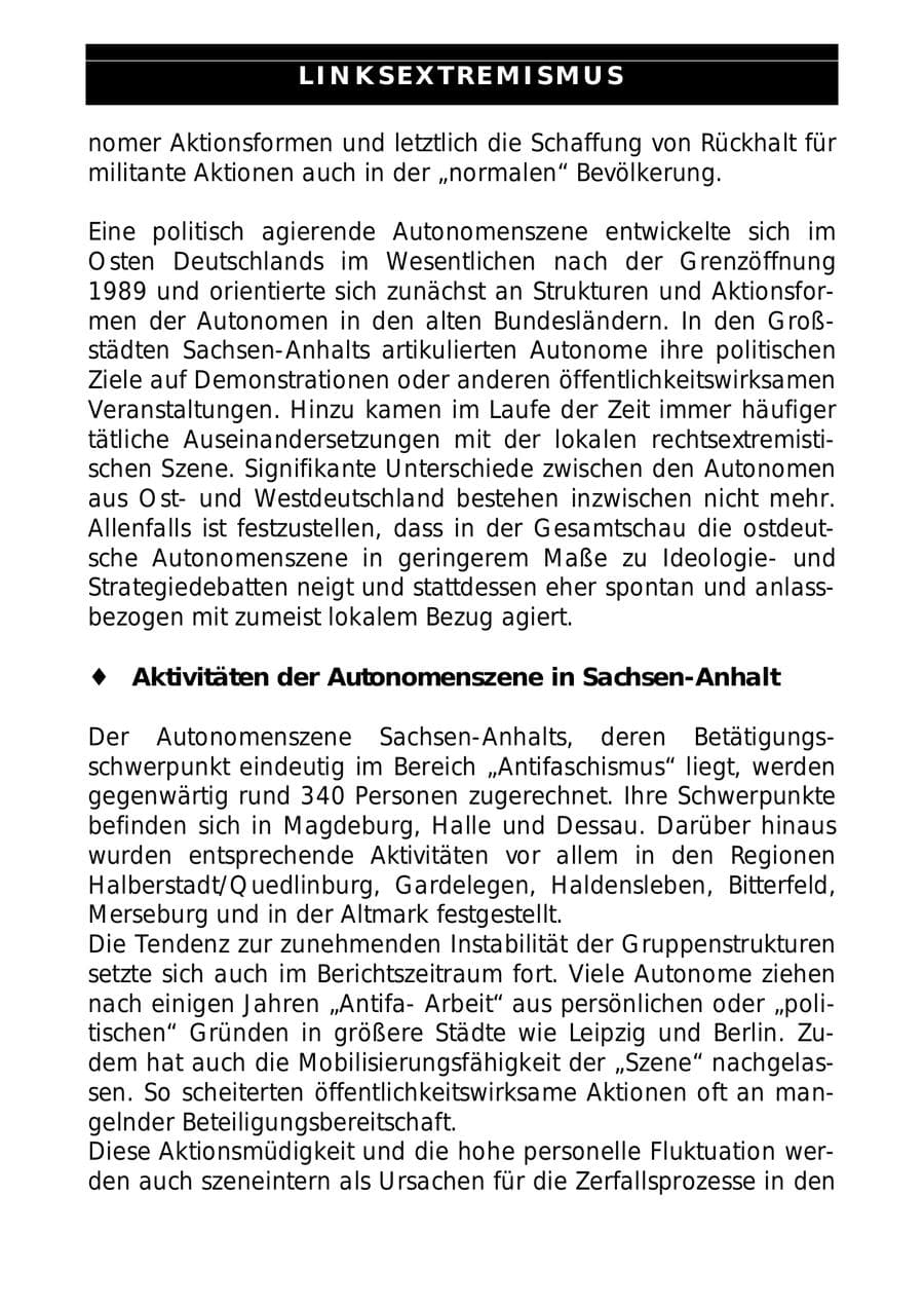 Seite 54 des Verfassungsschutzbericht 1999 Sachsen-Anhalt