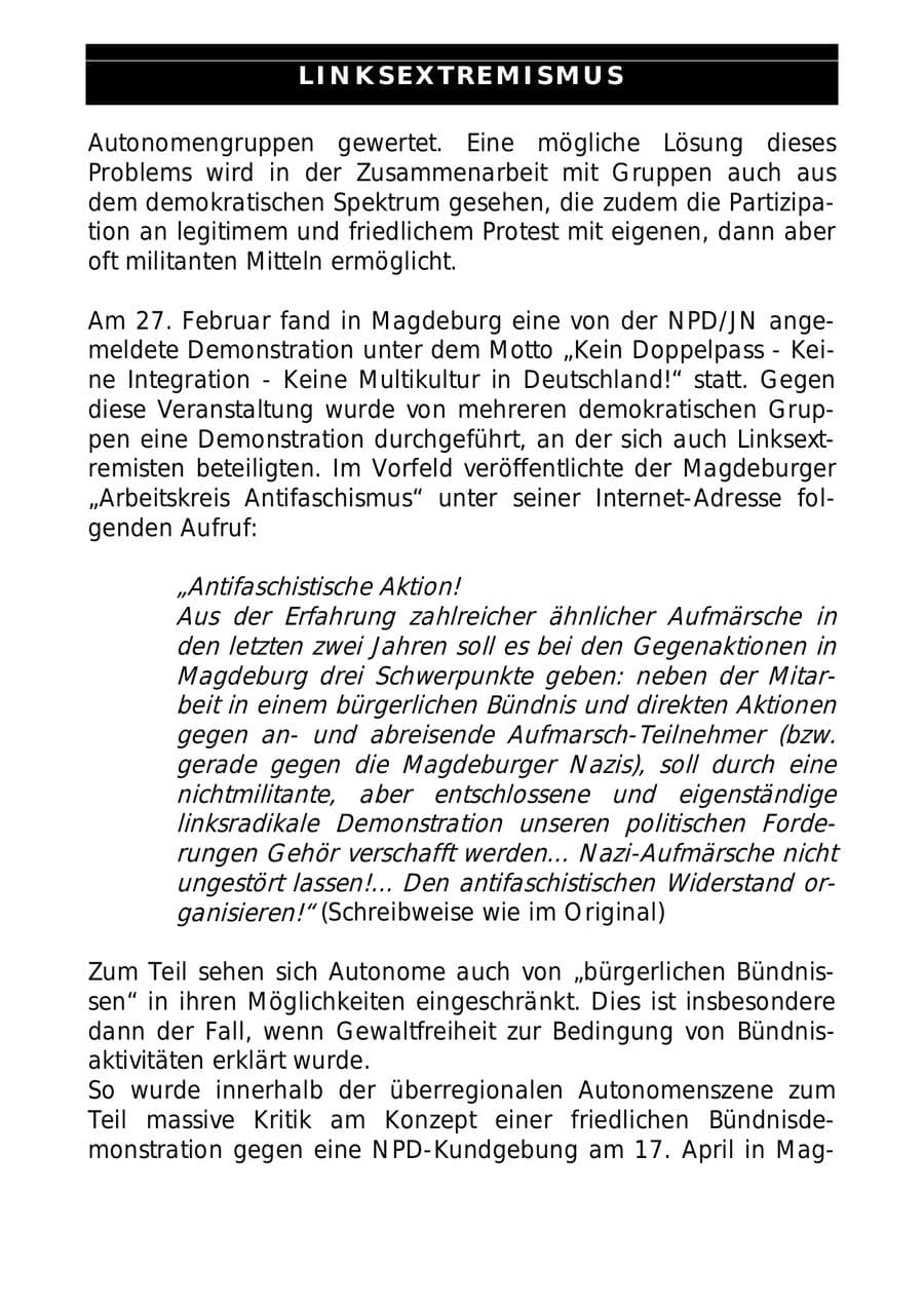 Seite 55 des Verfassungsschutzbericht 1999 Sachsen-Anhalt