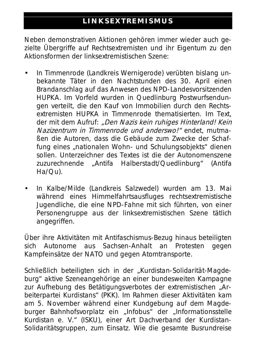 Seite 57 des Verfassungsschutzbericht 1999 Sachsen-Anhalt