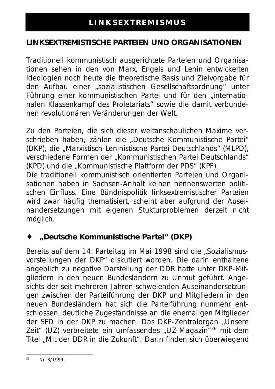 Seite 65 des Verfassungsschutzbericht 1999 Sachsen-Anhalt