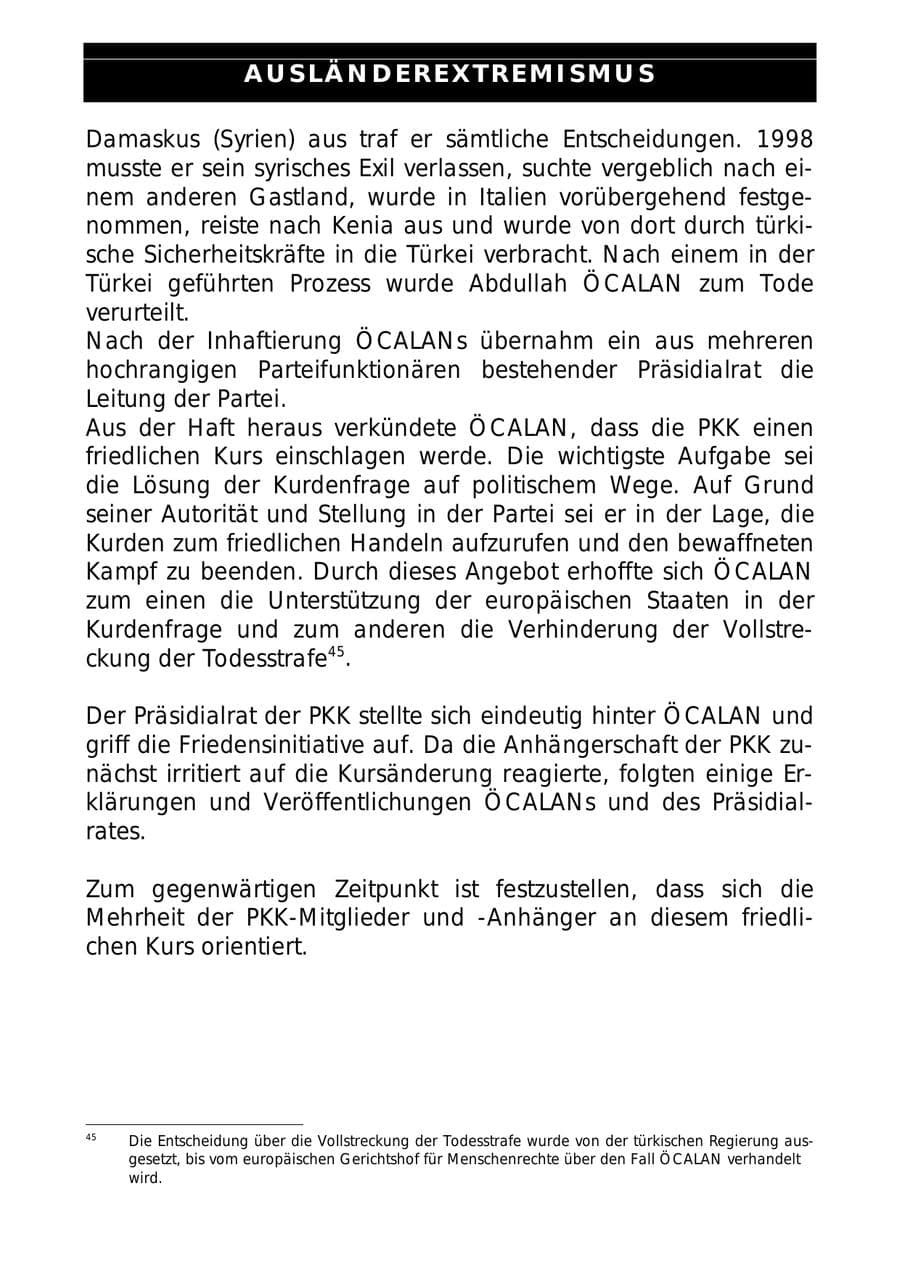 Seite 75 des Verfassungsschutzbericht 1999 Sachsen-Anhalt