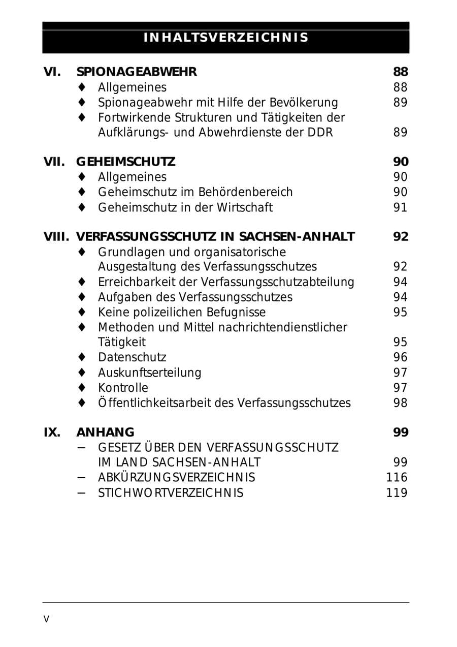 Seite 9 des Verfassungsschutzbericht 1999 Sachsen-Anhalt