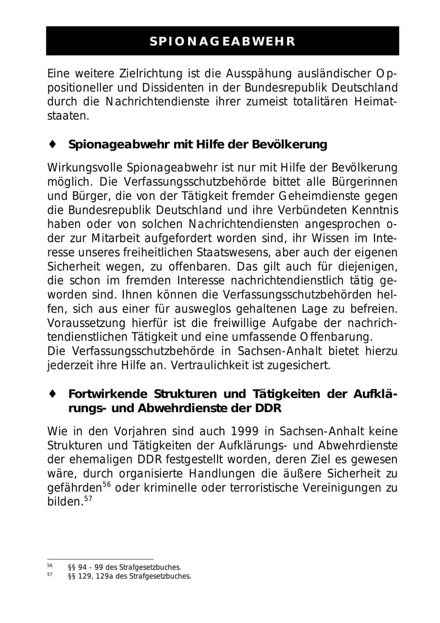 Seite 84 des Verfassungsschutzbericht 1999 Sachsen-Anhalt