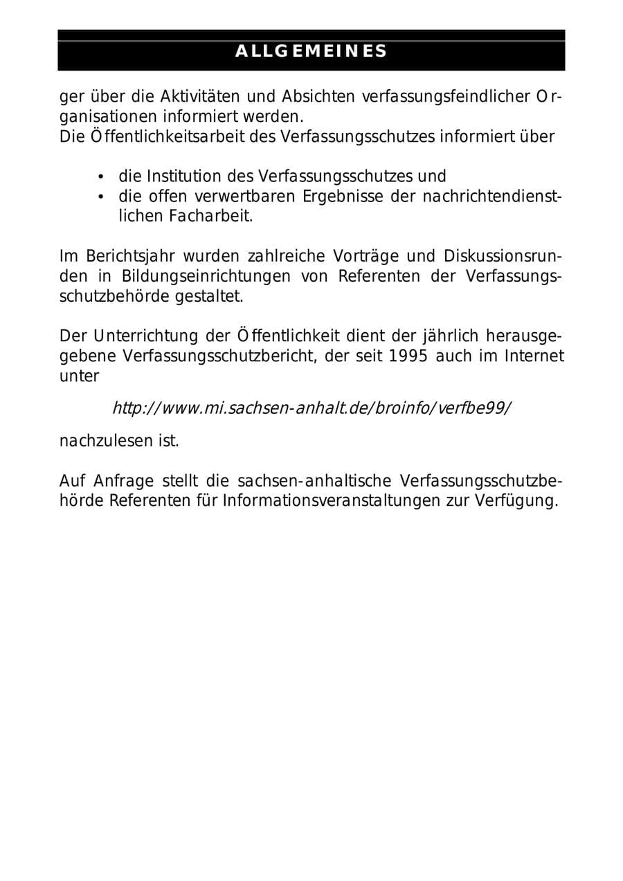 Seite 93 des Verfassungsschutzbericht 1999 Sachsen-Anhalt