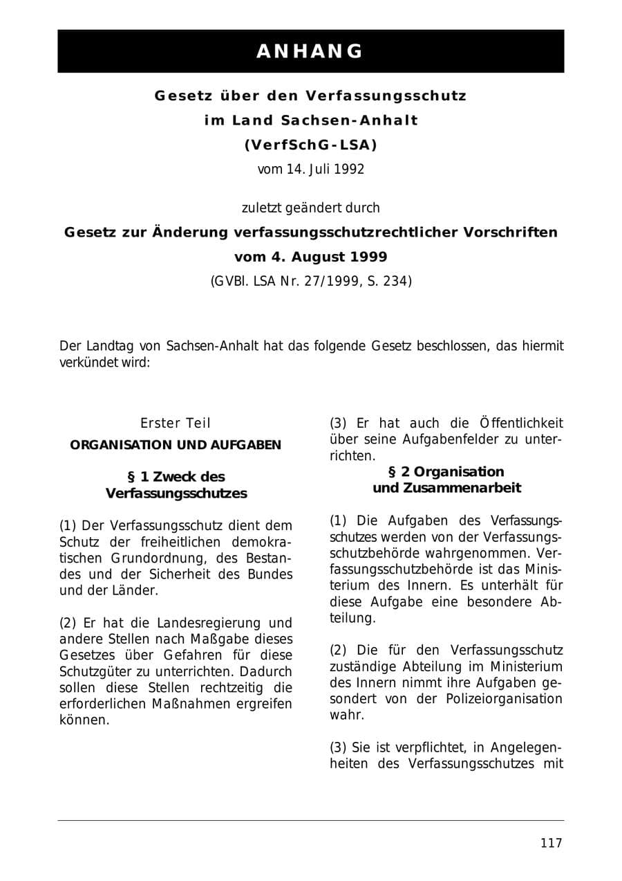 Seite 94 des Verfassungsschutzbericht 1999 Sachsen-Anhalt