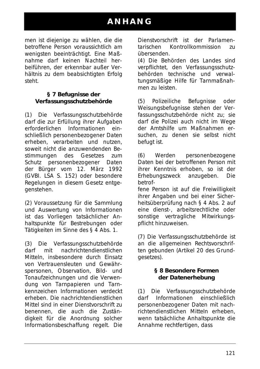 Seite 98 des Verfassungsschutzbericht 1999 Sachsen-Anhalt