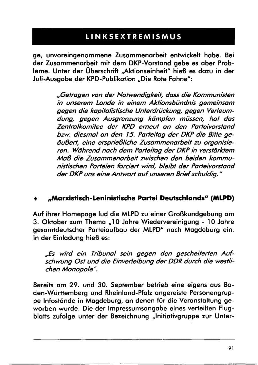 Seite 101 des Verfassungsschutzbericht 2000 Sachsen-Anhalt