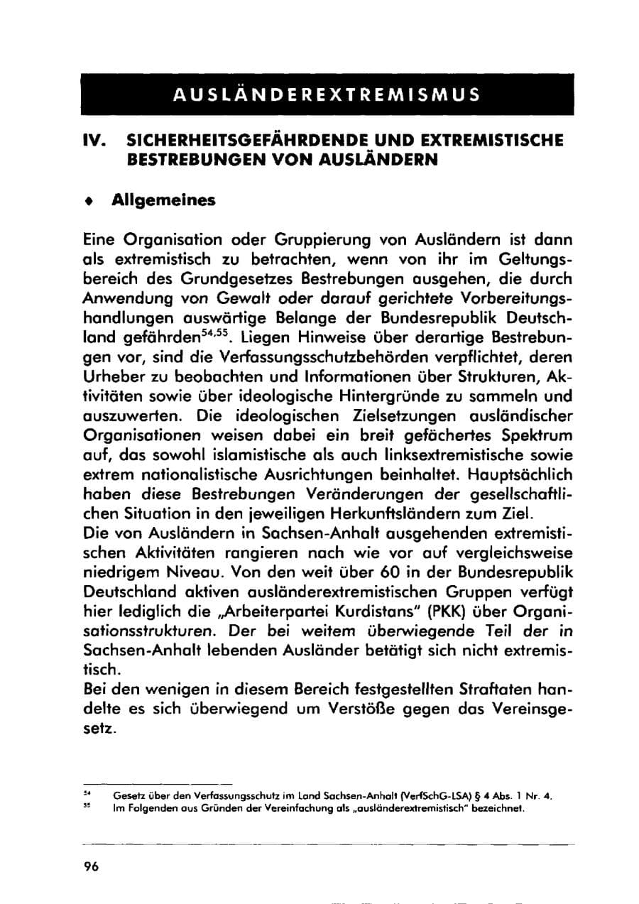 Seite 106 des Verfassungsschutzbericht 2000 Sachsen-Anhalt