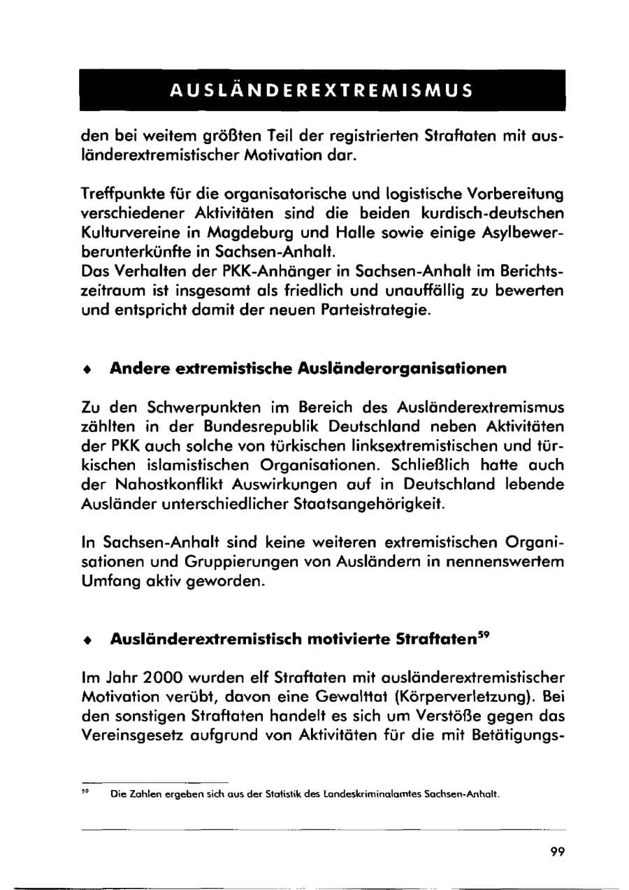Seite 109 des Verfassungsschutzbericht 2000 Sachsen-Anhalt