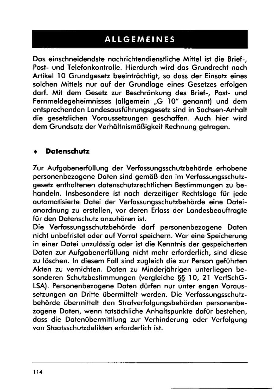 Seite 124 des Verfassungsschutzbericht 2000 Sachsen-Anhalt