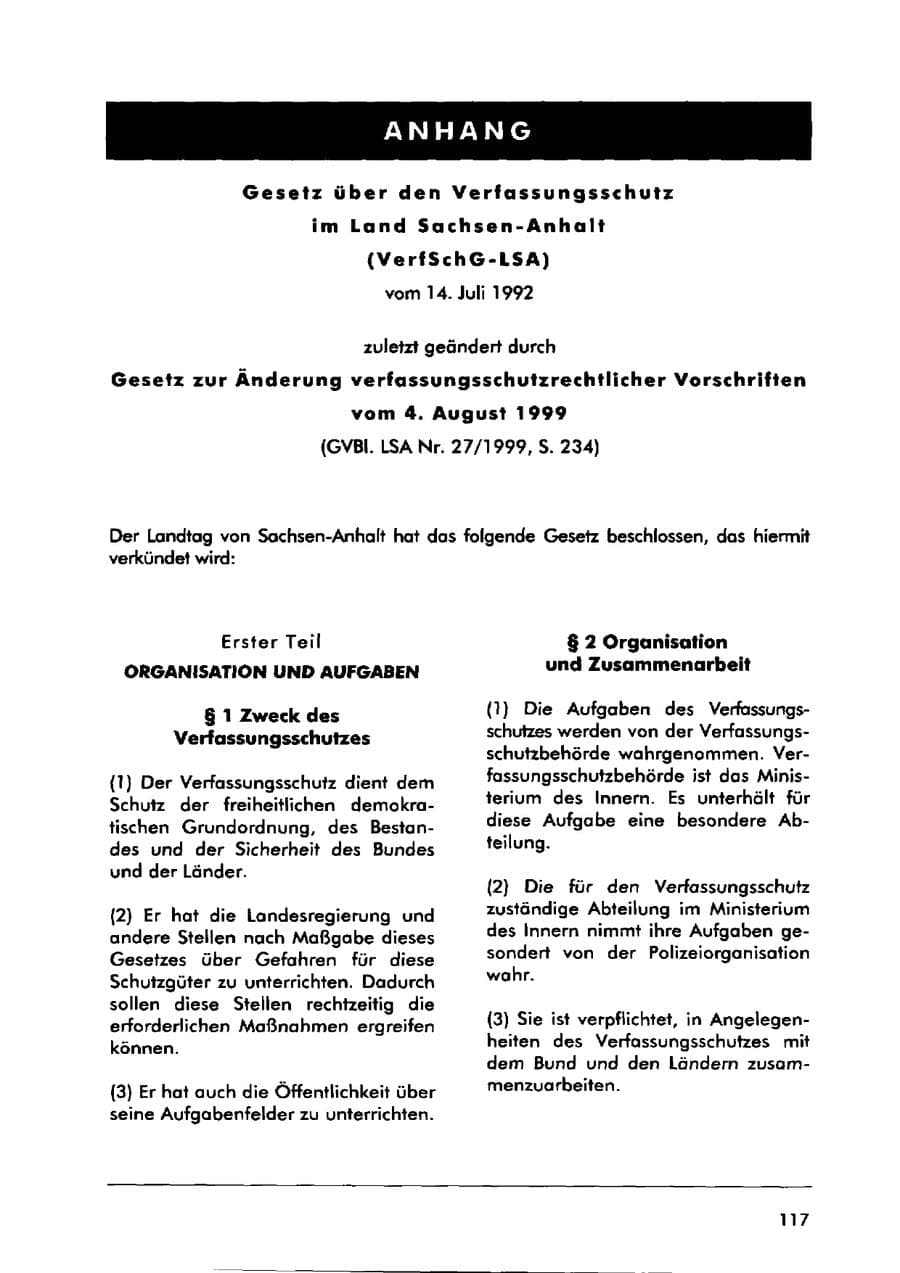Seite 127 des Verfassungsschutzbericht 2000 Sachsen-Anhalt