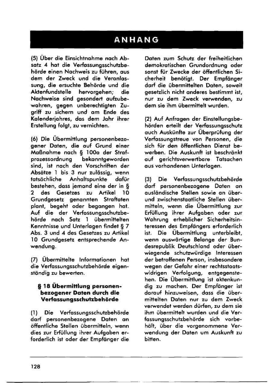 Seite 138 des Verfassungsschutzbericht 2000 Sachsen-Anhalt