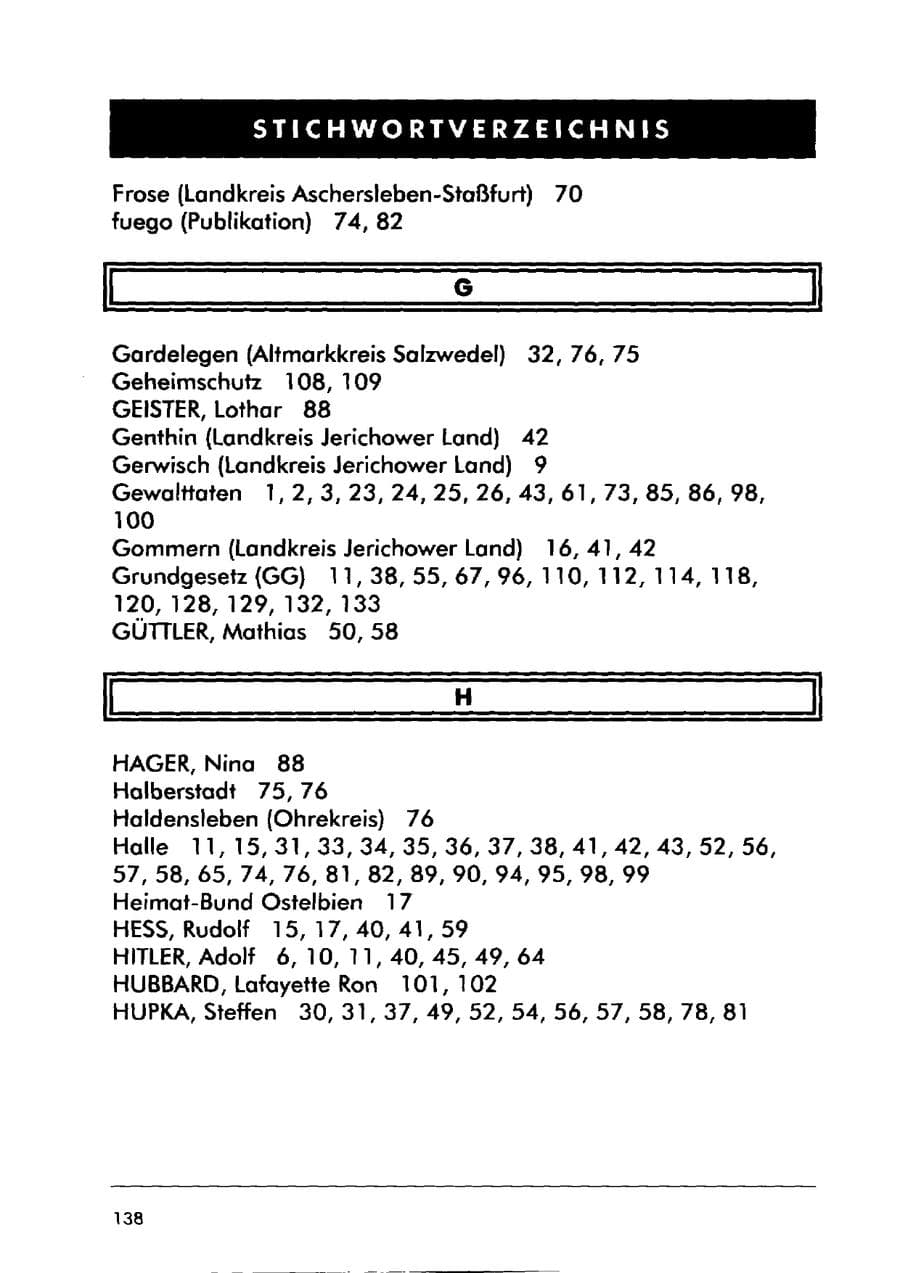 Seite 148 des Verfassungsschutzbericht 2000 Sachsen-Anhalt