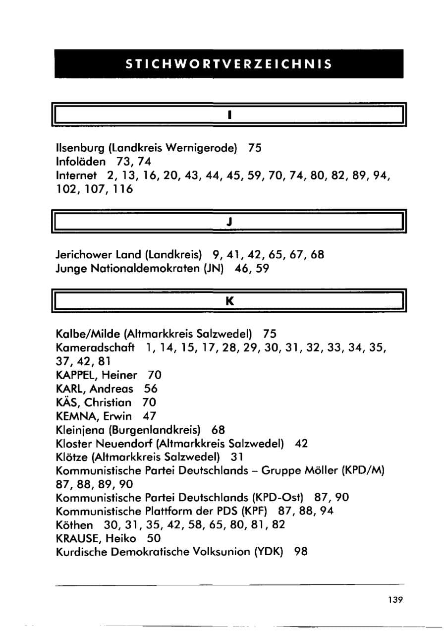 Seite 149 des Verfassungsschutzbericht 2000 Sachsen-Anhalt