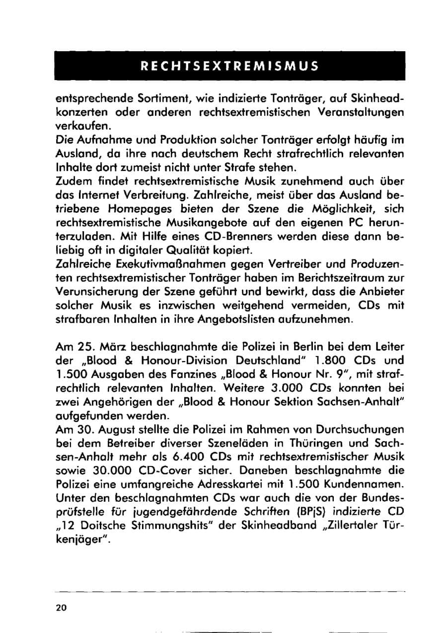 Seite 30 des Verfassungsschutzbericht 2000 Sachsen-Anhalt