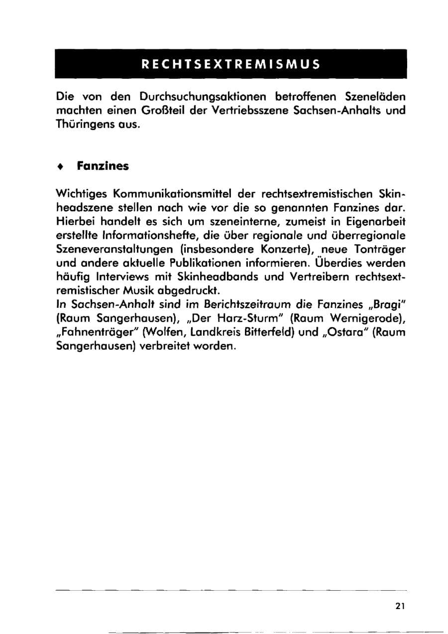 Seite 31 des Verfassungsschutzbericht 2000 Sachsen-Anhalt
