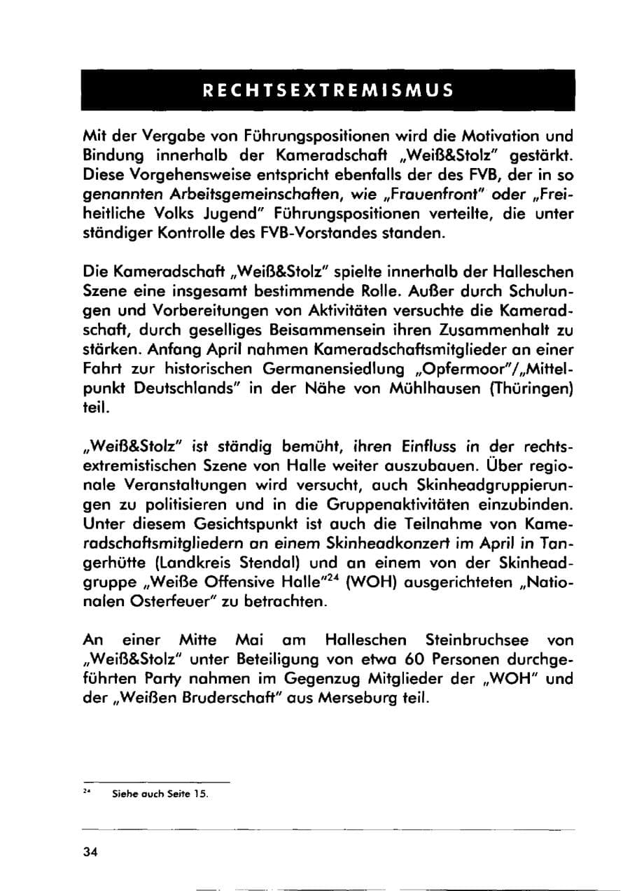 Seite 44 des Verfassungsschutzbericht 2000 Sachsen-Anhalt