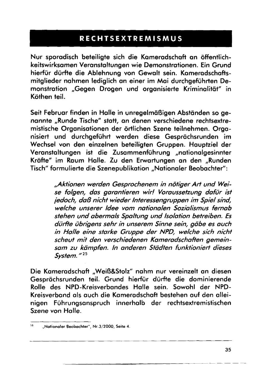 Seite 45 des Verfassungsschutzbericht 2000 Sachsen-Anhalt