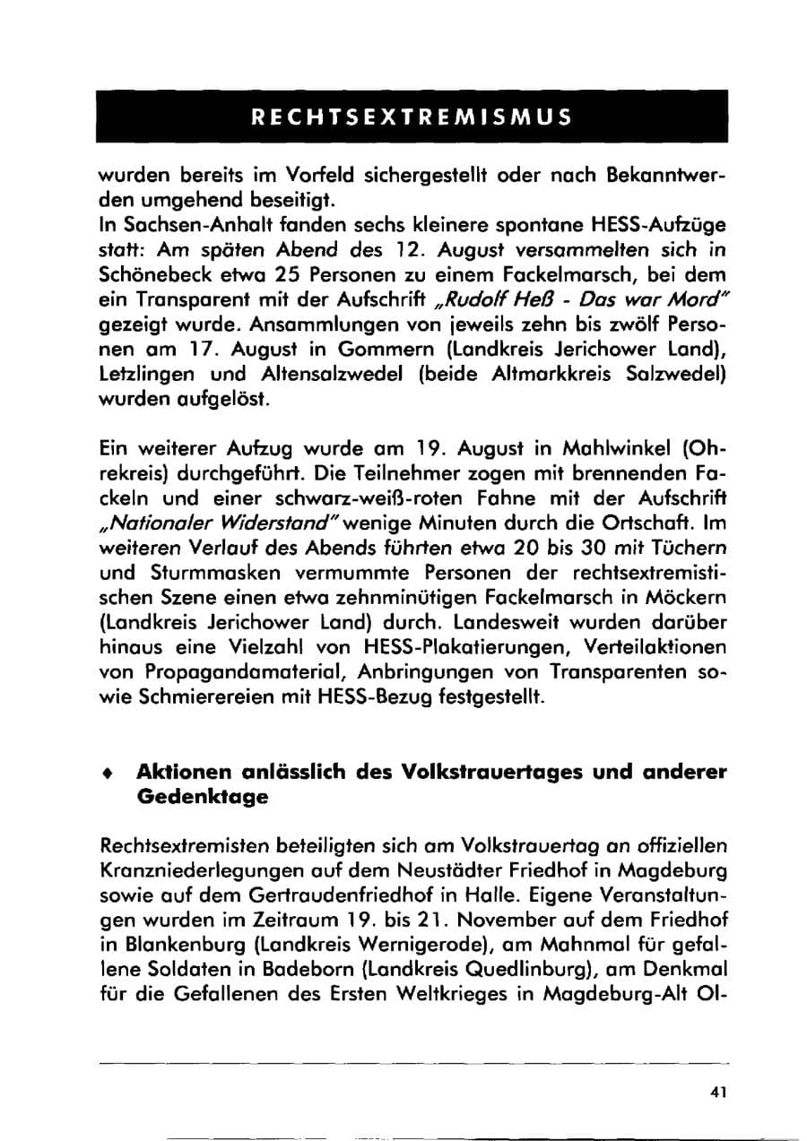Seite 51 des Verfassungsschutzbericht 2000 Sachsen-Anhalt