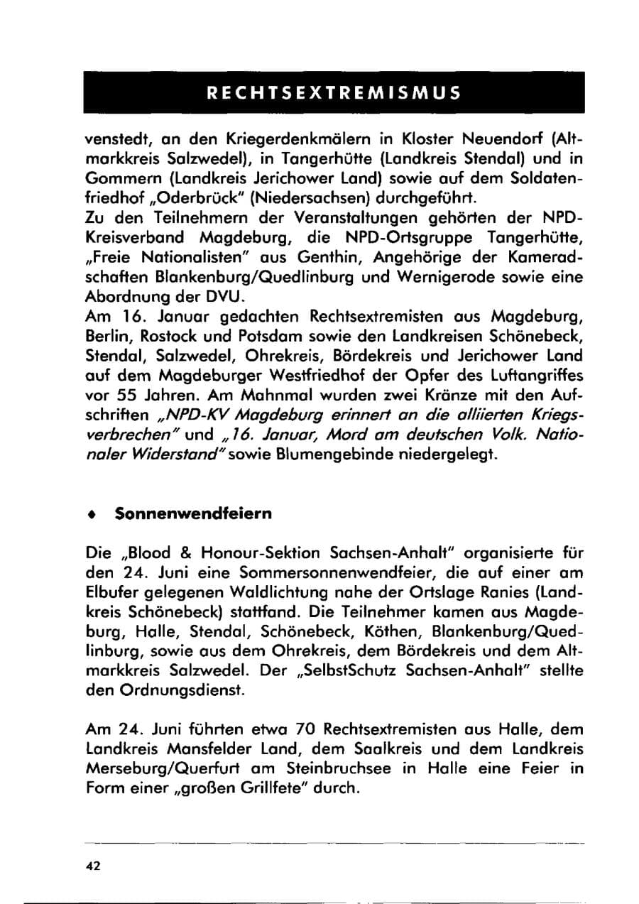 Seite 52 des Verfassungsschutzbericht 2000 Sachsen-Anhalt