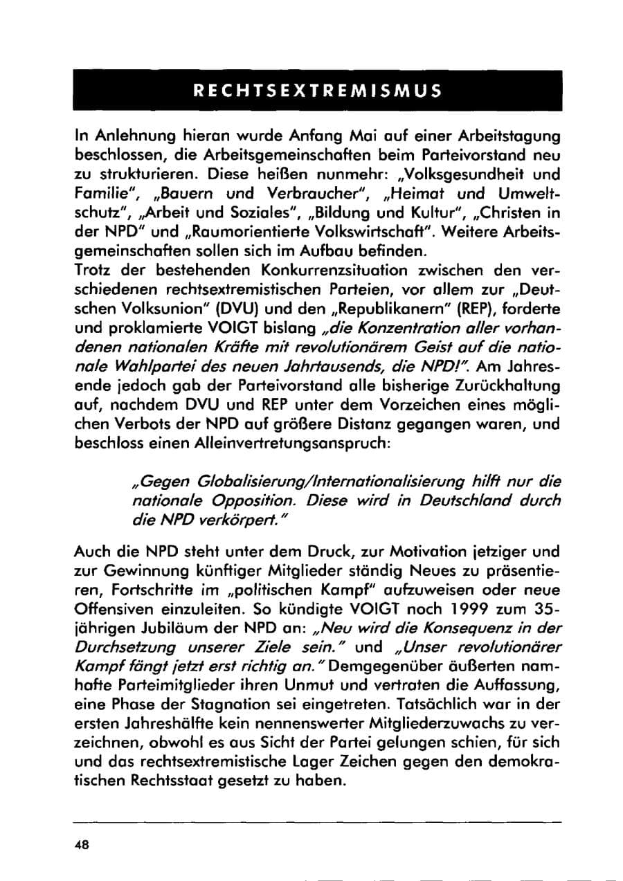 Seite 58 des Verfassungsschutzbericht 2000 Sachsen-Anhalt