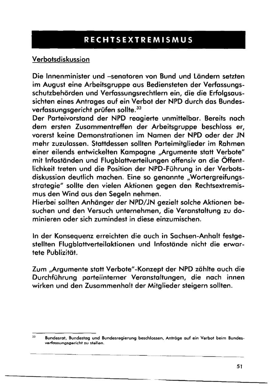 Seite 61 des Verfassungsschutzbericht 2000 Sachsen-Anhalt
