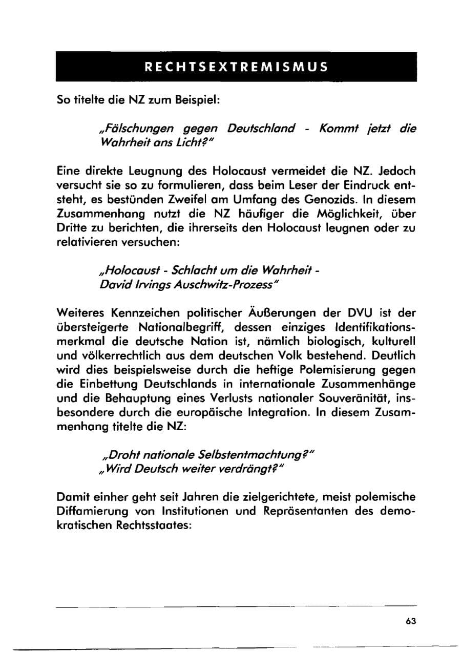 Seite 73 des Verfassungsschutzbericht 2000 Sachsen-Anhalt
