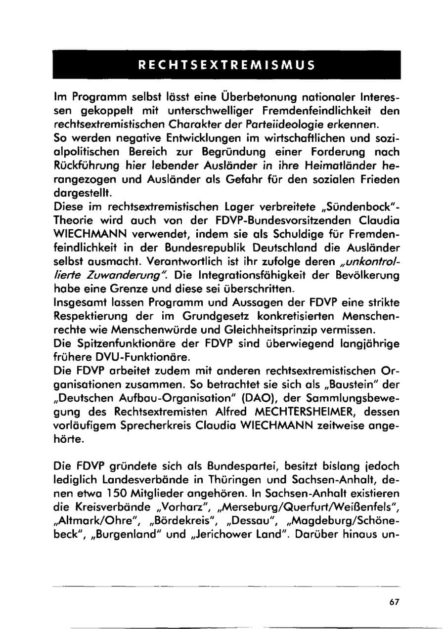 Seite 77 des Verfassungsschutzbericht 2000 Sachsen-Anhalt