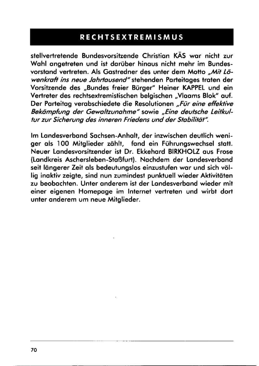 Seite 80 des Verfassungsschutzbericht 2000 Sachsen-Anhalt