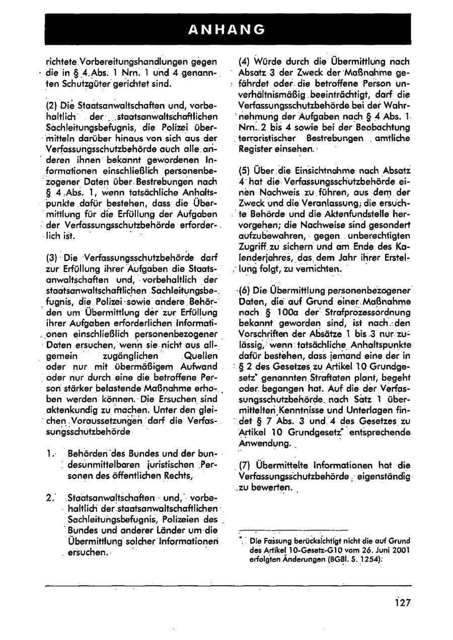 Seite 138 des Verfassungsschutzbericht 2001 Sachsen-Anhalt