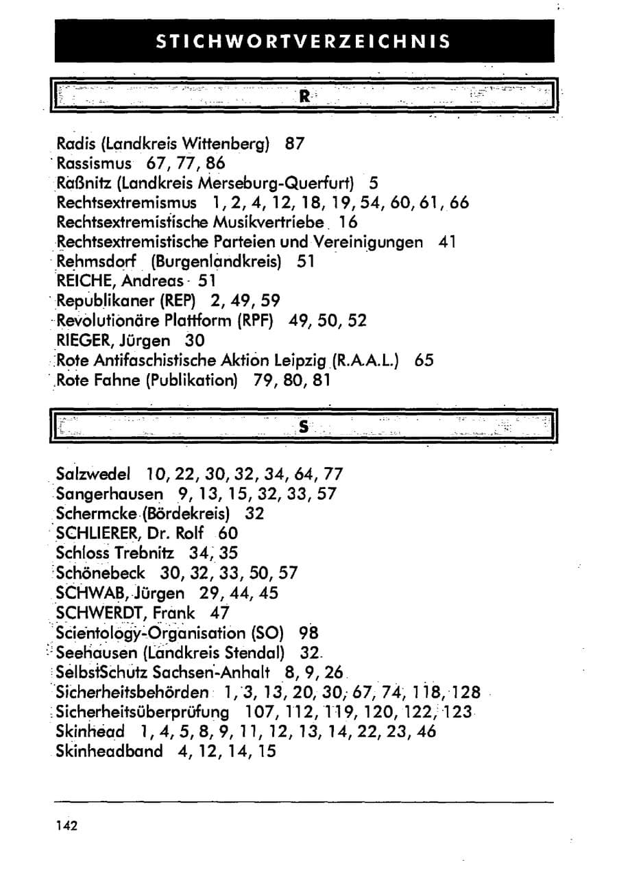 Seite 153 des Verfassungsschutzbericht 2001 Sachsen-Anhalt