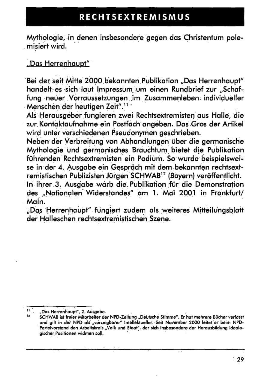 Seite 40 des Verfassungsschutzbericht 2001 Sachsen-Anhalt