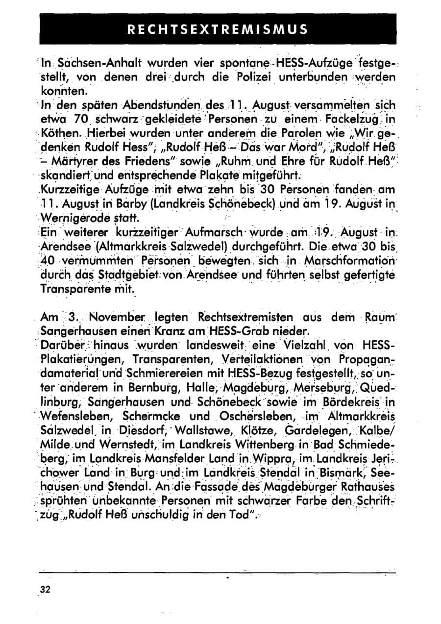 Seite 43 des Verfassungsschutzbericht 2001 Sachsen-Anhalt