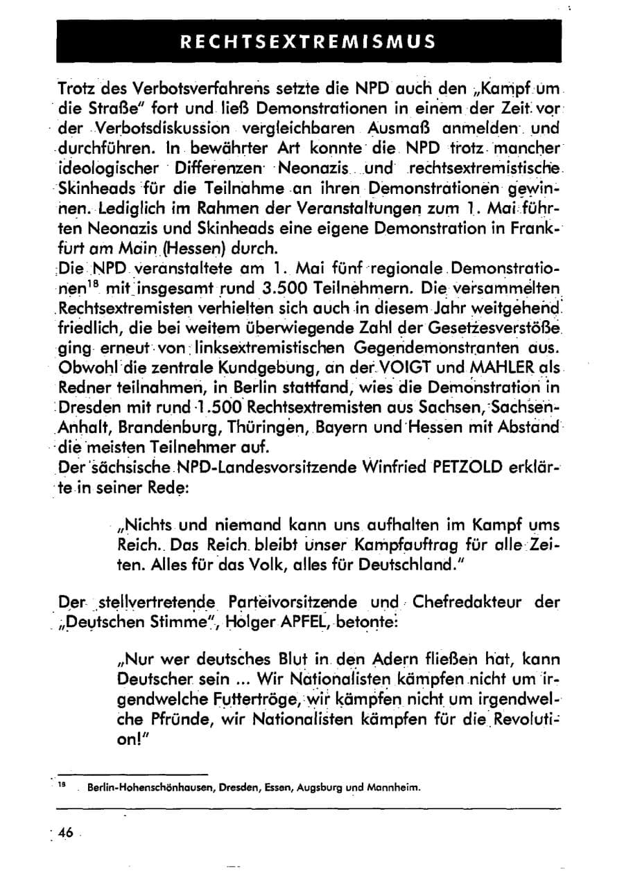 Seite 57 des Verfassungsschutzbericht 2001 Sachsen-Anhalt