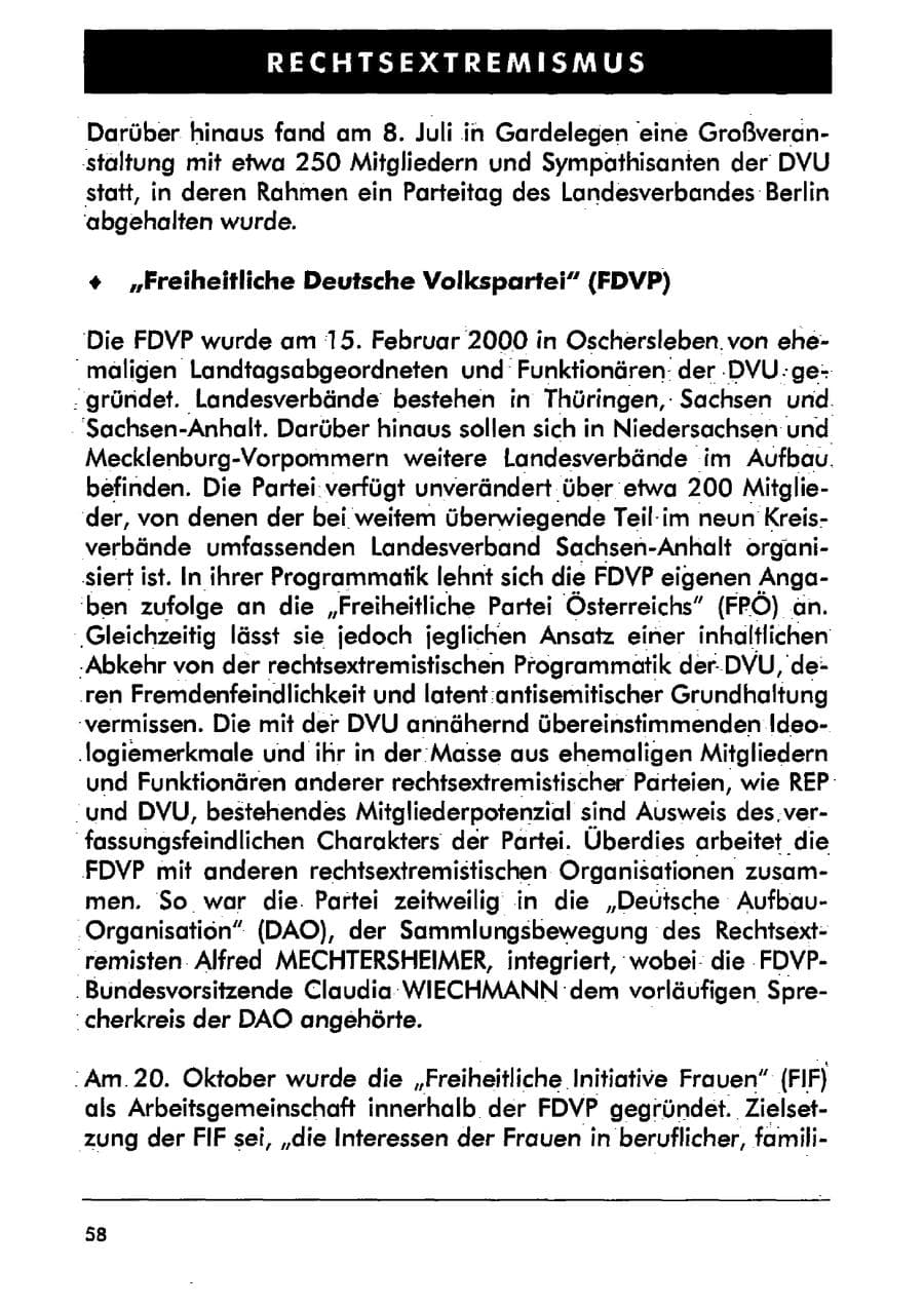 Seite 69 des Verfassungsschutzbericht 2001 Sachsen-Anhalt