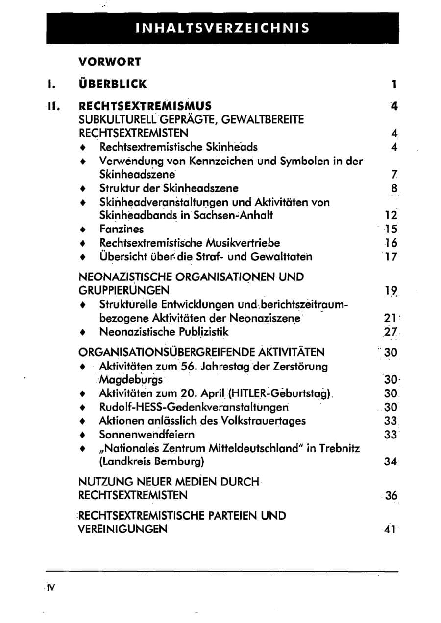 Seite 9 des Verfassungsschutzbericht 2001 Sachsen-Anhalt