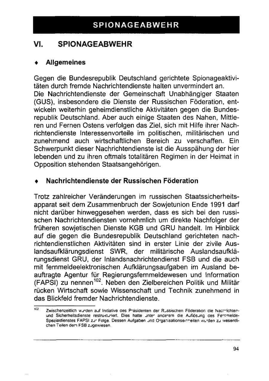 Seite 108 des Verfassungsschutzbericht 2002 Sachsen-Anhalt