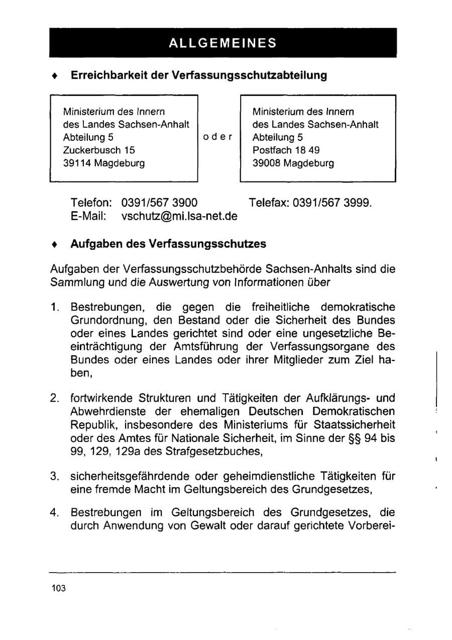 Seite 117 des Verfassungsschutzbericht 2002 Sachsen-Anhalt
