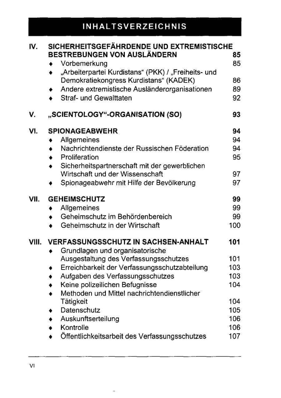 Seite 13 des Verfassungsschutzbericht 2002 Sachsen-Anhalt