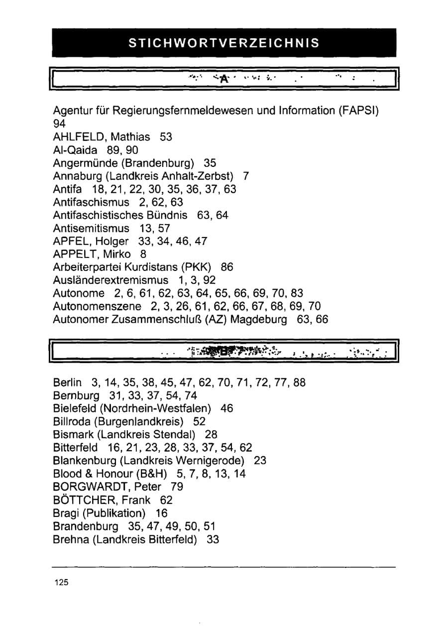 Seite 139 des Verfassungsschutzbericht 2002 Sachsen-Anhalt